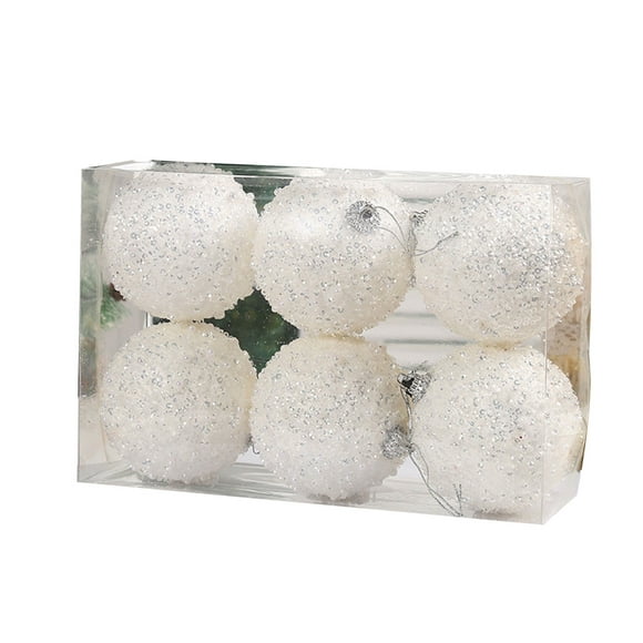Advancent 6 adornos de bolas navideñas en cantidades abundantes, ligeros y duraderos, lo que permite gastar más Kits de decoración para fiestas Blanco