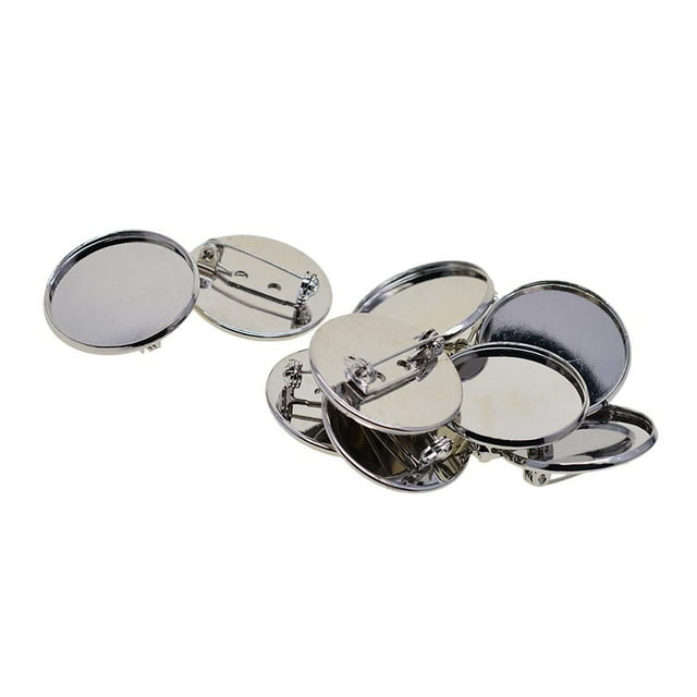 10 Piezas Bandejas de Bisel de Broche Perfecto para Piedras Pequeñas, Pta Zulema Bisutería Cabochon en blanco