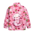 thumbnail image 5 of Uorisanigo Girls Half Zip Collar Sweatshirts Fall Fashion Long Sleeve Pullover Crop Tops Oversized Cute Axolotl Pink Athletic Sweaters Pullover Jackets for Vacation Shopping Exercise Wear, 5 of 7