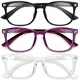 thumbnail image 1 of Gafas Blue Light Gaoye Stylish para mujer, paquete de 3, 1 of 8
