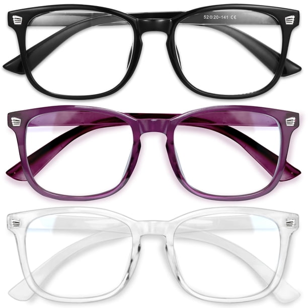Gafas Blue Light Gaoye Stylish para mujer, paquete de 3