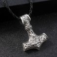 thumbnail image 4 of ORUYROP Collier Viking Nordique Rune Amulette Pendentif Collier Bijoux Viking Cadeaux pour Hommes Femmes, 4 of 5