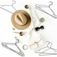 thumbnail image 4 of pamo Black Metal Clothes Hangers - 5,10 or 20 Stainless Steel Black Hangers 16.5"- Coated, Scratch- and Rust-Resistant - Space Saving Clothes Hanger, 4 of 8