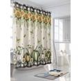 thumbnail image 3 of Fsddascl Green Pumpkin Fall Shower Curtain Set - Small 36" x 72" Washable Bathtub Curtain with 12 Hooks, Thanksgiving Sunflower Daisy Botanical Linen Waterproof Fabric Shower Curtains for Bathroom, 3 of 6