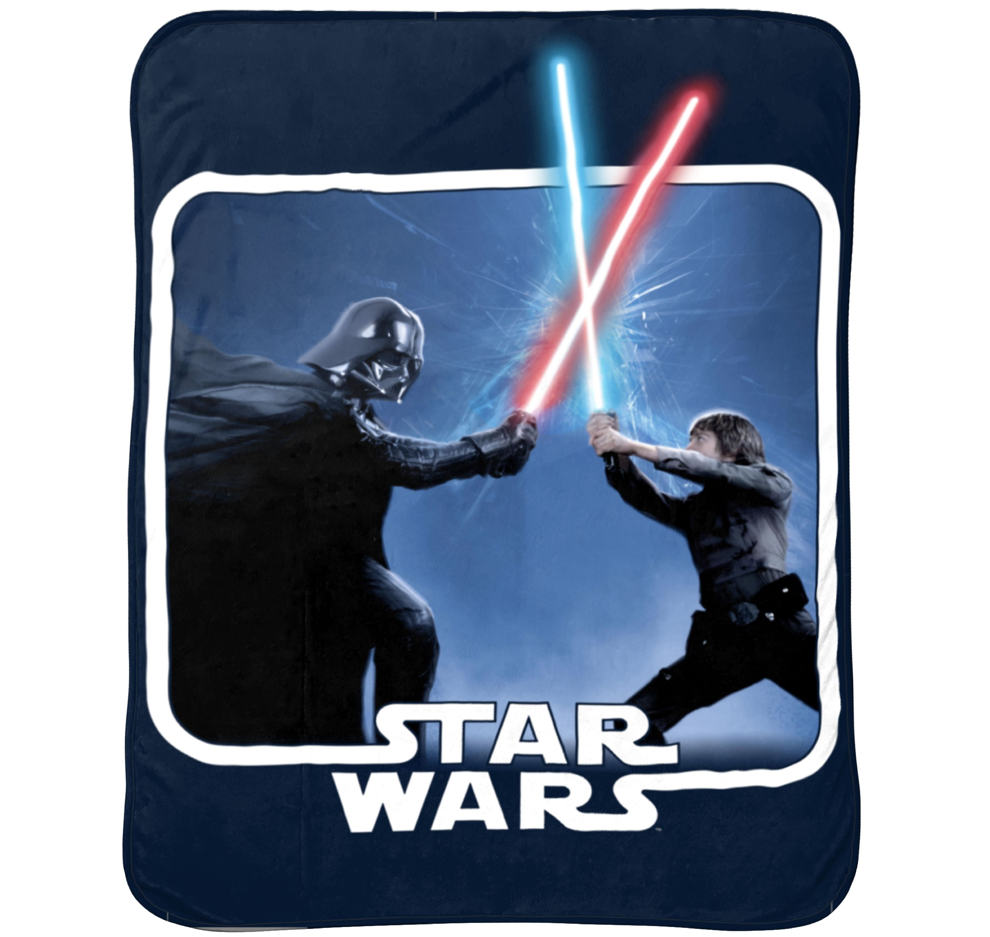 New Retro Star Wars Plush Fleece Throw Gift Blanket Luke Leia Obi Wan Movie C3PO