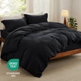 thumbnail image 4 of Juego de cama Bedsure, funda de edredón tamaño king con sábana bajera, color negro, 4 of 9
