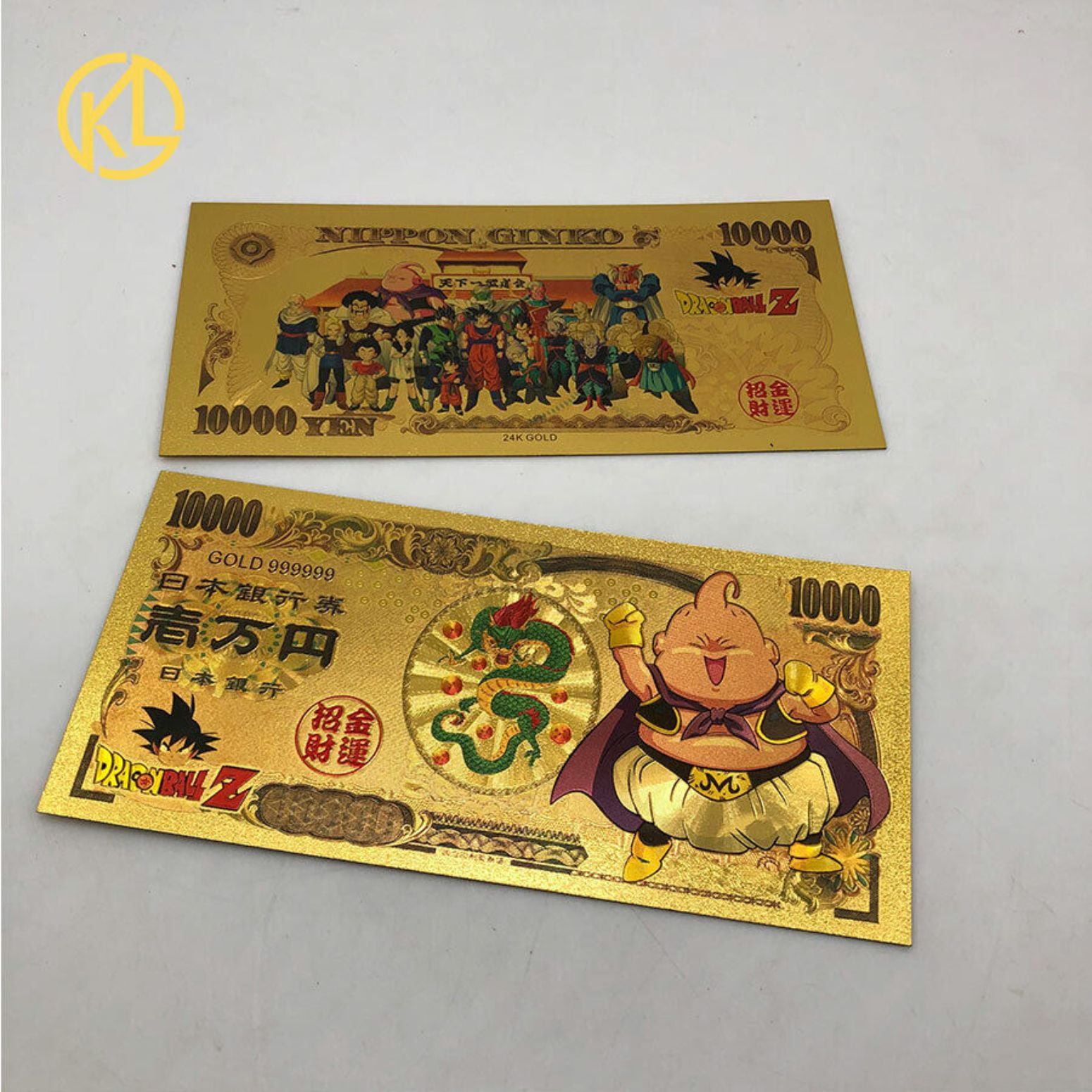 J&G 22 PCS Anime Dragon Ball Z Set Gold Banknote Collectible DBZ Japan  Carte Card