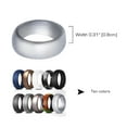 thumbnail image 6 of Avaner Silicone Wedding Ring for Men: 7 Pack 8.7mm Width Breathable Air Grooves Silicone Rubber Wedding Engagement Bands New Year Christmas Valentine's Day Gift, Size 7, 6 of 9
