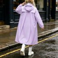 thumbnail image 6 of ATOGUTA Rain Jacket Kids Lightweight Raincoat Waterproof with Hood Protective Poncho Jacket Pockets Purple, 6 of 8