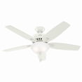 thumbnail image 1 of Ventilador de Techo Hunter Newsome Blanco con luz 52 Pulgadas, 1 of 5