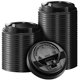 thumbnail image 1 of Tapas para tazas de café SIUQ desechables de plástico, 150 unidades, color negro, 1 of 6