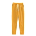 thumbnail image 4 of WTXUE Sweatsuits, Women's Fashionable Sports Casual Solid Color Jacket Sweatshirt Trousers Round Neck Suit, Women, Gold L, 4 of 5