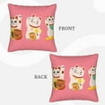 thumbnail image 3 of Bingfone Cute Cat Linen Throw Pillow Covers Cushion Case Pocket Button Vintage Farmhouse Pillowcase for Sofa Couch Bed 16"x16", 3 of 9