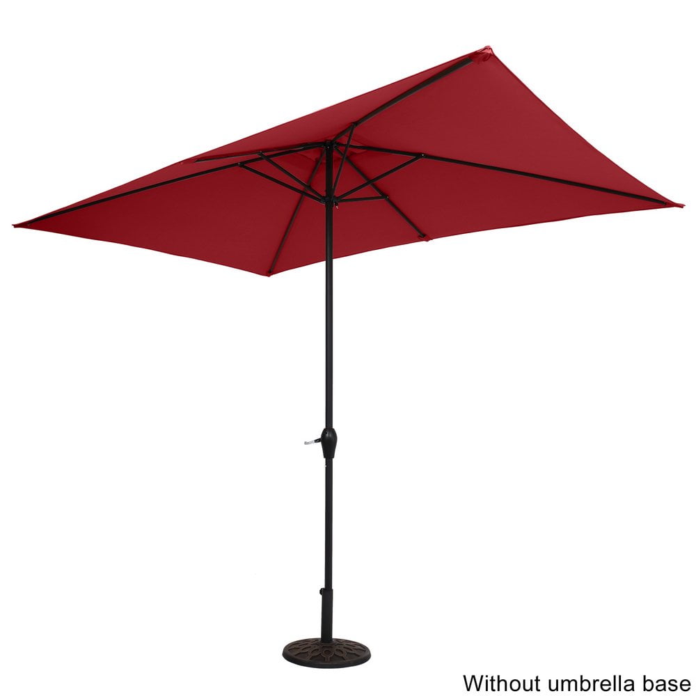 LONGGLE 10 ft Rectangle Patio Umbrella for Table & Market