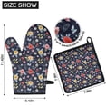 thumbnail image 6 of Pioneer Flower Floral Print Pattern 2-Pack Oven Mitts Set, Heat Resistant Kitchen Gloves, 7.7" X 12", 6 of 6