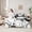 White Black, variant on Manfei Cartoon Clock Twin Bedding Sets 7-Piece, White Black Geometric Stripes Bedding Comforter Set, Teen Kid Child Reversible Sheet Sets, Super Cozy Room Decor