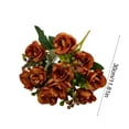 thumbnail image 3 of ToyKingdee Beautiful Red Rose Artificial Silk Flowers Bouquet Flores Home Party Spring Wedding Holding Flower Decoration Fake Flower, 3 of 6