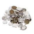 thumbnail image 4 of Base colgante de metal, 60 uds, Bandeja de base colgante ovalada redonda de metal, hoja de cúpulas de vidrio, joyería, accesorio de herramienta de bricolaje base colgante de Spptty no, 4 of 7