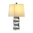 thumbnail image 1 of Benzara BM269029 Lampe de Table avec Forme Cuboïde Empilée et Incrustation de Fausses Pierres&44; Argent, 1 of 6
