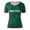 Dark Green, variant on Trendfront Womens Mexico Letter Graphic Soccer V Neck Short Sleeve Geometric Print Country Pride Football Fan Match Day Athletic Style Top