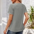 thumbnail image 6 of Short Sleeve Tunic Tops for Women Womens Summer Tops Casual Crewneck Short Sleeve Trendy Pullover T Shirts Blouse Trendy Lightweight Soft Plus Size Tops, 6 of 6