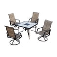 thumbnail image 2 of Patio Festival Metal 5-Piece Outdoor Dining Set in Gray and Black, 2 of 11