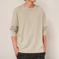 thumbnail image 7 of LIBRCLO Mens Sweatshirts Crew Neck Pullover Long Sleeve Solid Color Fall Casual Fashion Sweatshirts for Workout,Jogging,Running, 7 of 7