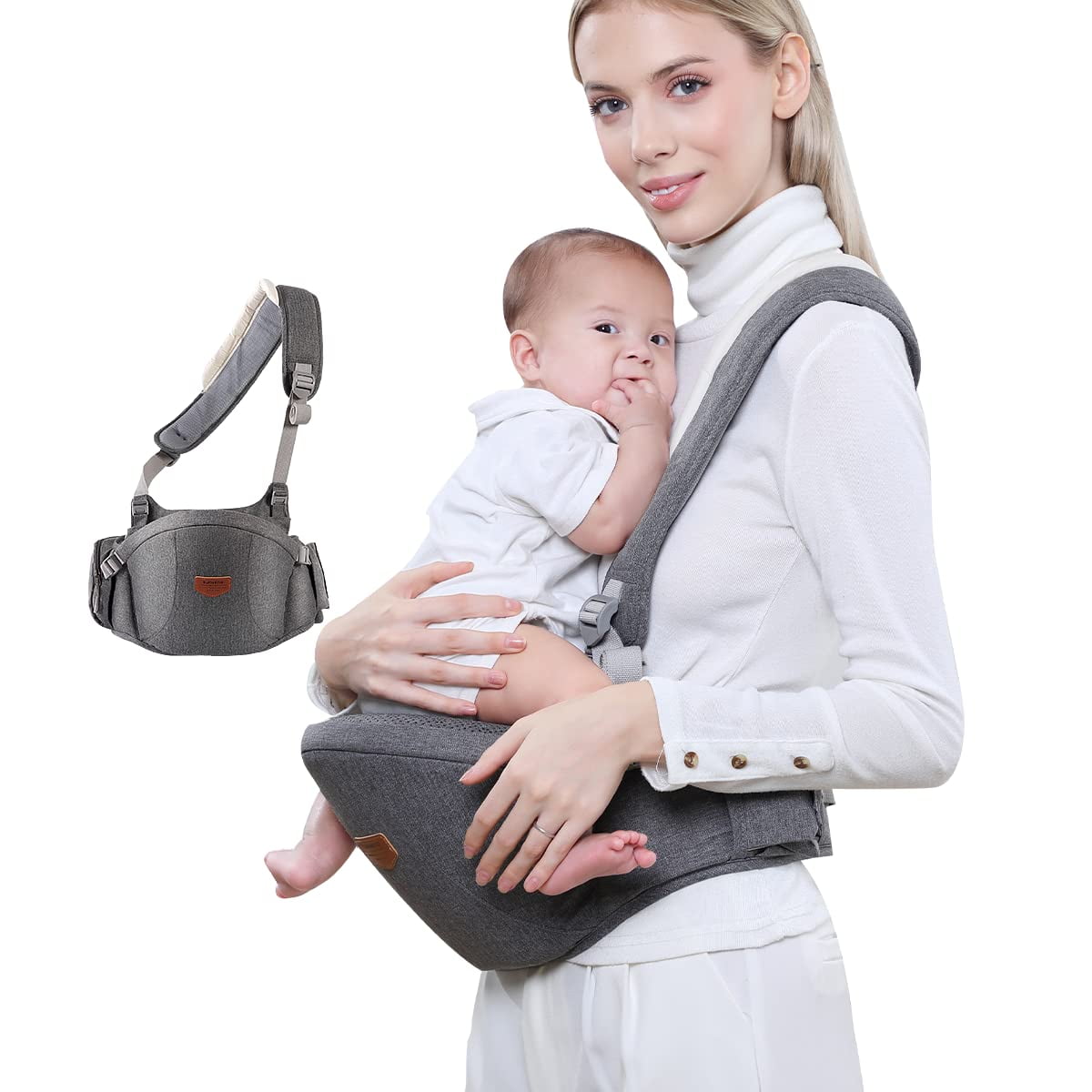 Sunveno Baby Hip Seat Carrier, Ergonomic Waist Seat Front Baby Carrier