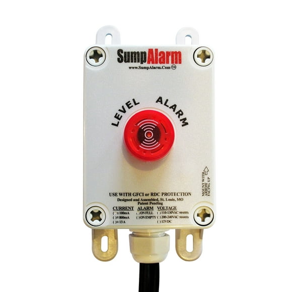 Sump Alarm High Water Alarm for Sump Pump & Septic Water – Weatherproof 90dB Audible Alarm with 100ft Float Switch for Indoor & Outdoor Use