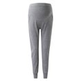 thumbnail image 5 of Elainilye Fashion Women's Maternity Leggings Solid Color Casual Pants Stretchy Comfortable Baggy Pants,Gray, 5 of 9