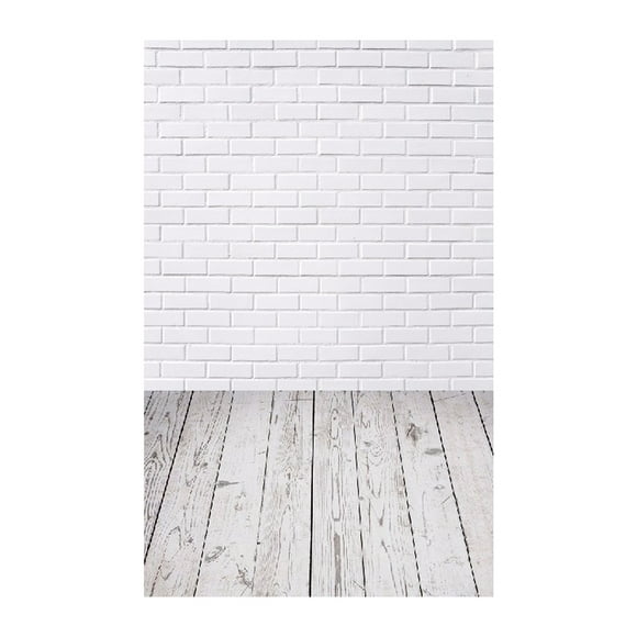 FONWILYO 1pc White Brick Wall Background Cloth Fabric for Decor Photography Backdrop Scene Prop 3.5x2.3ft