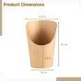 thumbnail image 2 of HYG French Fries Holder Charcuterie Cups Disposable French Fry Cup Kraft Paper Appetizer Cups Food Trays Paper Cones for Christmas Wedding Party, 50 Pcs 14 oz Brown, 2 of 6