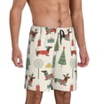 thumbnail image 2 of Sikiie Christmas Dachshund Dog Mens Pajama Shorts, Lightweight Lounge Pant with Pockets Soft Sleep Pj Shorts for MenX-Large, 2 of 6