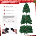 thumbnail image 4 of Fenbeli 6ft Pre-Lit Artificial Christmas Tree with 350 Multi-Colored LED Lights and 1000 Branch Tips, 4 of 8