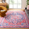 SAFAVIEH Tucson Lennart Oriental Machine Washable Area Rug, Navy/Red