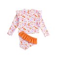 thumbnail image 6 of Toddler Girls' Swimsuits Cute Swim Shirts & Rash Guards Long Sleeve Bathing Suit Two Piece Upf50+ Swimwear for Kids Size 4-5T, 6 of 7
