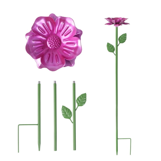 Drinker Feeder Flower Shape Water Feeder Metal Garden Stake For Outdoor Small