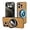 Brown, variant on Magnetic for iPhone 15 Case with Stand Compatible with MagSafe Authentic Sheep Bark Skin Ultra Thin 360° Rotation Bracket Anti-Scratch Mil-Grade Drop Protection Case, Brown