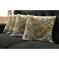 thumbnail image 2 of Ambesonne Modern Throw Pillow Cover 4 Pack, Steampunk Gears Design, 18", Pale Orange Brown, 2 of 6