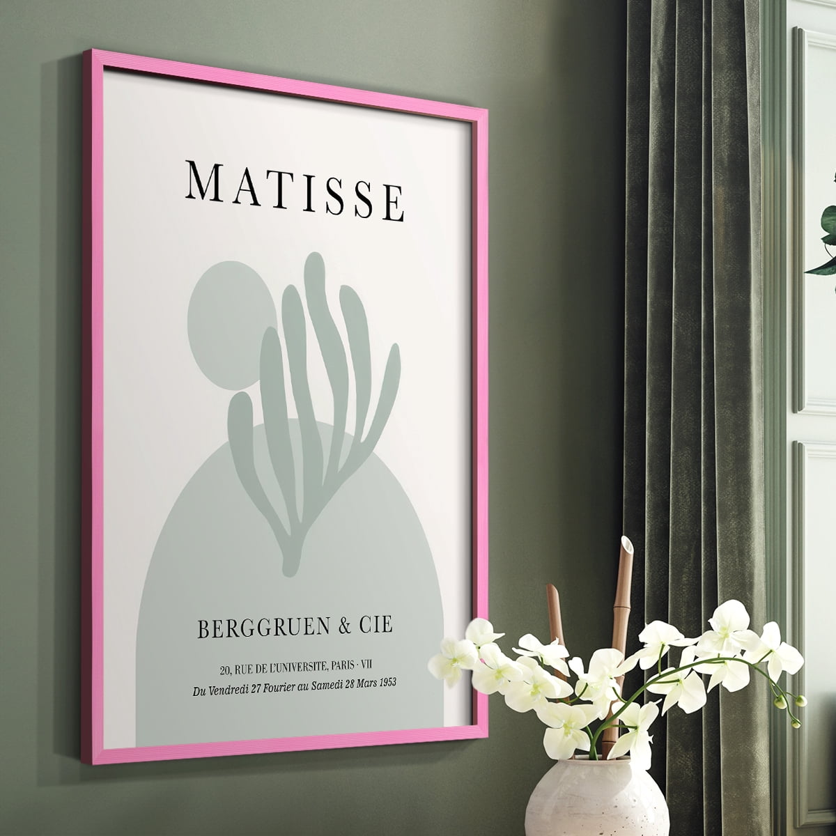 Matisse CLXXIV Framed Print in Pink Solid Wood 11 x 14 Framed Print