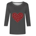 thumbnail image 4 of TKLPEHG Valentines Day Tshirt For Women Lightweight Long Sleeve Tshirt Heart Print Graphic Tee Loose Casual Dressy Crewneck Blouse (Gray,XL), 4 of 4