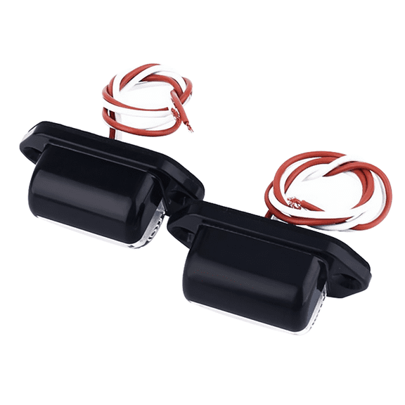 2x Universal 12V LED License Plate Lights for Trucks, Trailers & RVs Cool White, 3 LEDs per Lamp