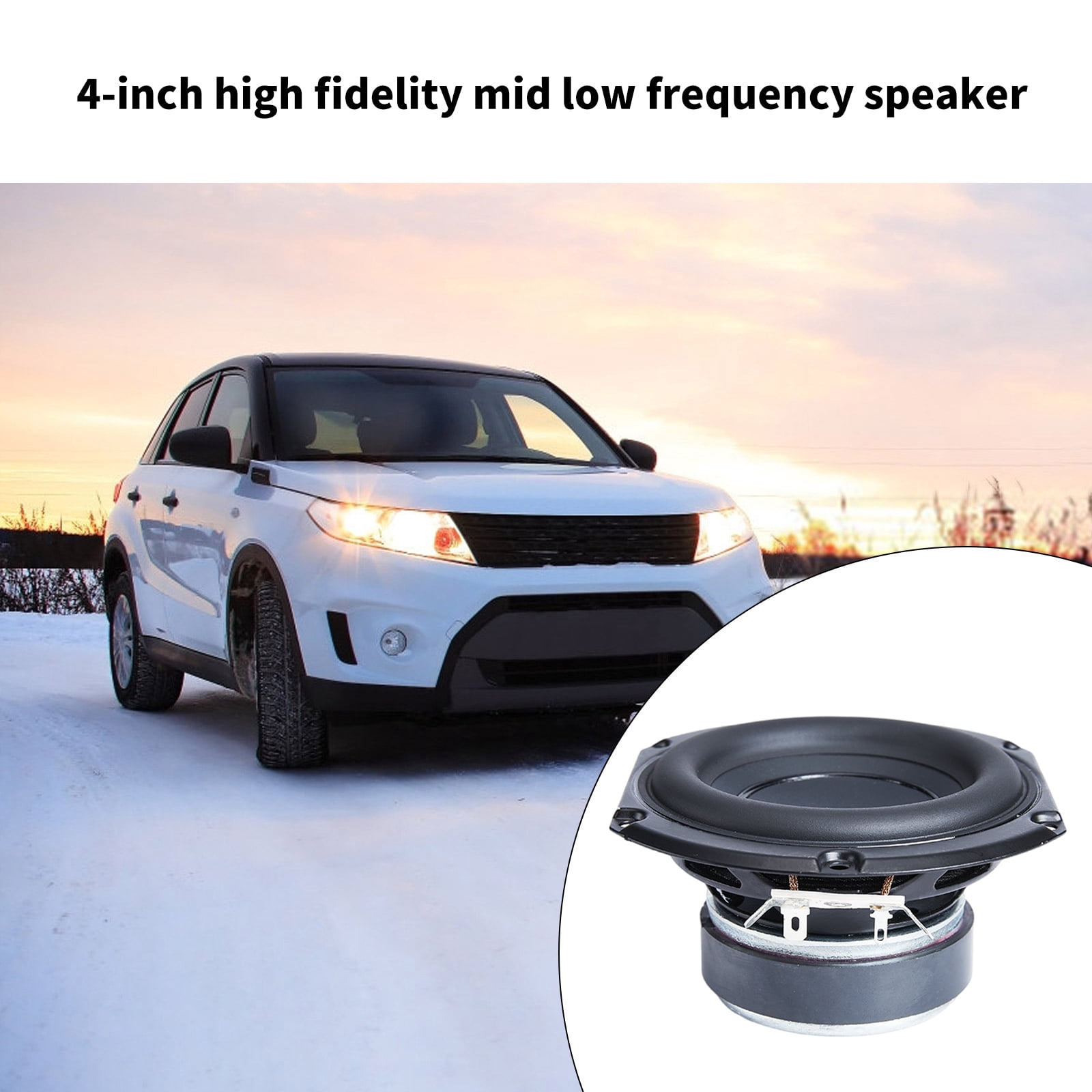 HiFi Home Sound Theater Bass Speakers 4ohm 25W Super Bass Woofer 4In Subwoofer Speakers Music Bookshelf Loudspeaker