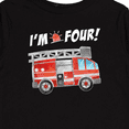thumbnail image 4 of Inktastic I'm 4 Fire Truck 4th Birthday Boys or Girls Long Sleeve Toddler T-Shirt, 4 of 5
