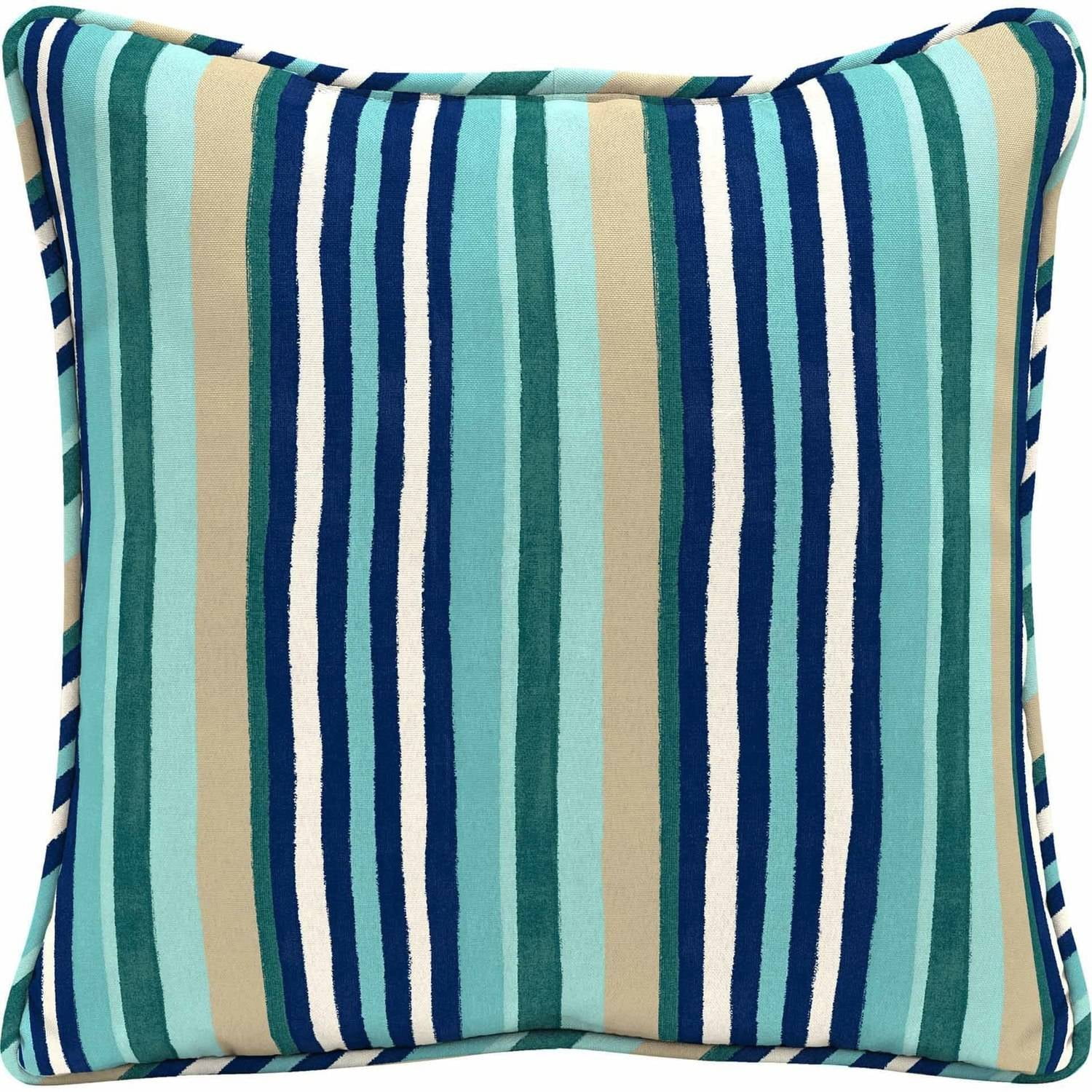 Mainstays Outdoor Patio 18" Square Pillow With Welt, Multiple Patterns
