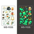 thumbnail image 1 of Agiferg St. Patrick's Day Tattoo Sticker Luminous Fluorescent Colourful Irish Festival, 1 of 1