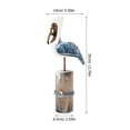 thumbnail image 2 of FUEENIRVA Multi-Color Wooden Bird Figurine on Stump with Realistic Handcrafted Design for Home Decor, 2 of 8