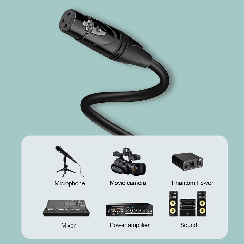 Audio Mixer Amplifier Connection Speaker Connection Cable Guitar Cable  Extension XLR Cable Soundbar Wires Mic Cord Microphone Cable 2M