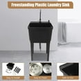 thumbnail image 6 of Freestanding Utility Sink, Utility Sink Extra-Deep Laundry Tub, Freestanding Plastic Utility Sink Laundry Tub Sink for Basement, Laundry Room, Garage or Shop (Black), 6 of 8