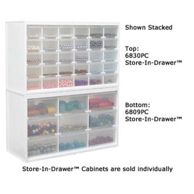 Flambeau 6809pc Store In Drawer Cabinet White With 9 Transparent
